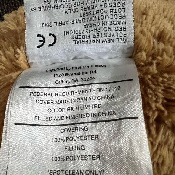 BROWN HONEYBEAR SQUISHABLE RETIRED STUFFED ANIMAL PLUSH HUGGABLE PILLOW - Picture 7 of 7